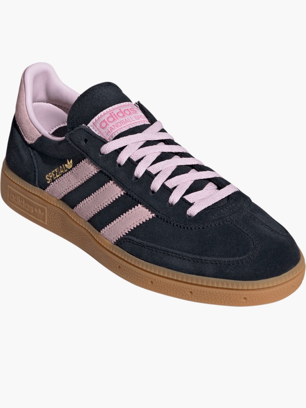adidas Handball Spezial Suede Sneaker in Navy Blue and Pink - size US 6.5